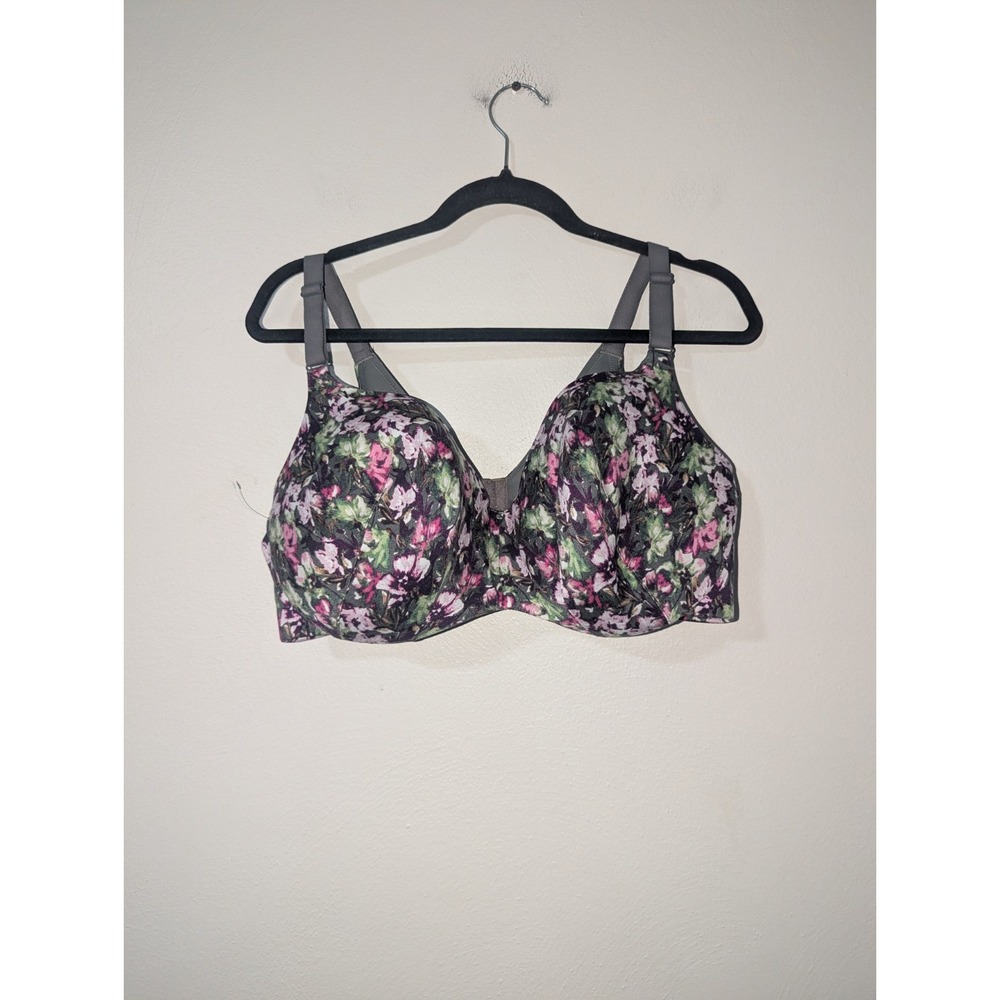 42DDD Cacique Gray Floral Lightly Lined Balconette